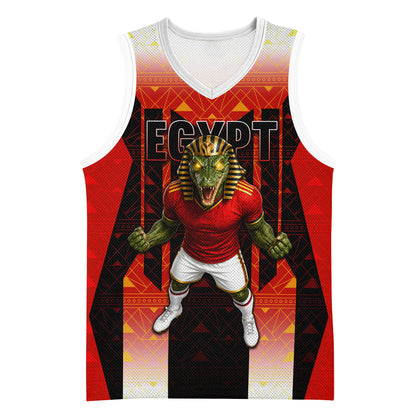 Personalized Egypt Soccer Sobek Crocodile Mascot Basketball Jersey Pharaoh Mascot Egyptian Hieroglyphic