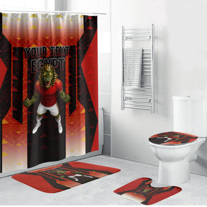 Personalized Egypt Soccer Sobek Crocodile Mascot Bathroom Set Pharaoh Mascot Egyptian Hieroglyphic