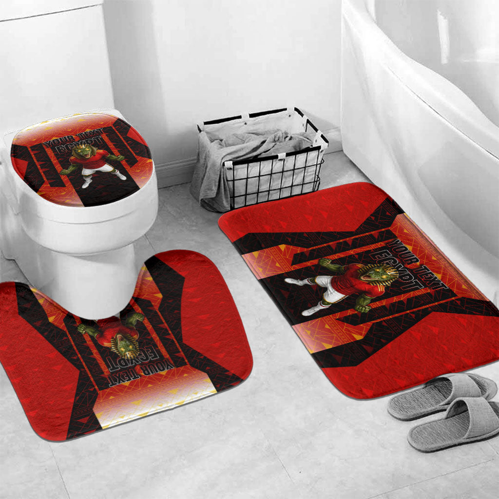 Personalized Egypt Soccer Sobek Crocodile Mascot Bathroom Set Pharaoh Mascot Egyptian Hieroglyphic