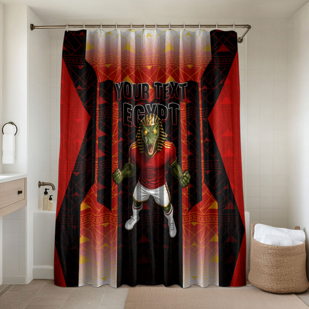 Personalized Egypt Soccer Sobek Crocodile Mascot Bathroom Set Pharaoh Mascot Egyptian Hieroglyphic