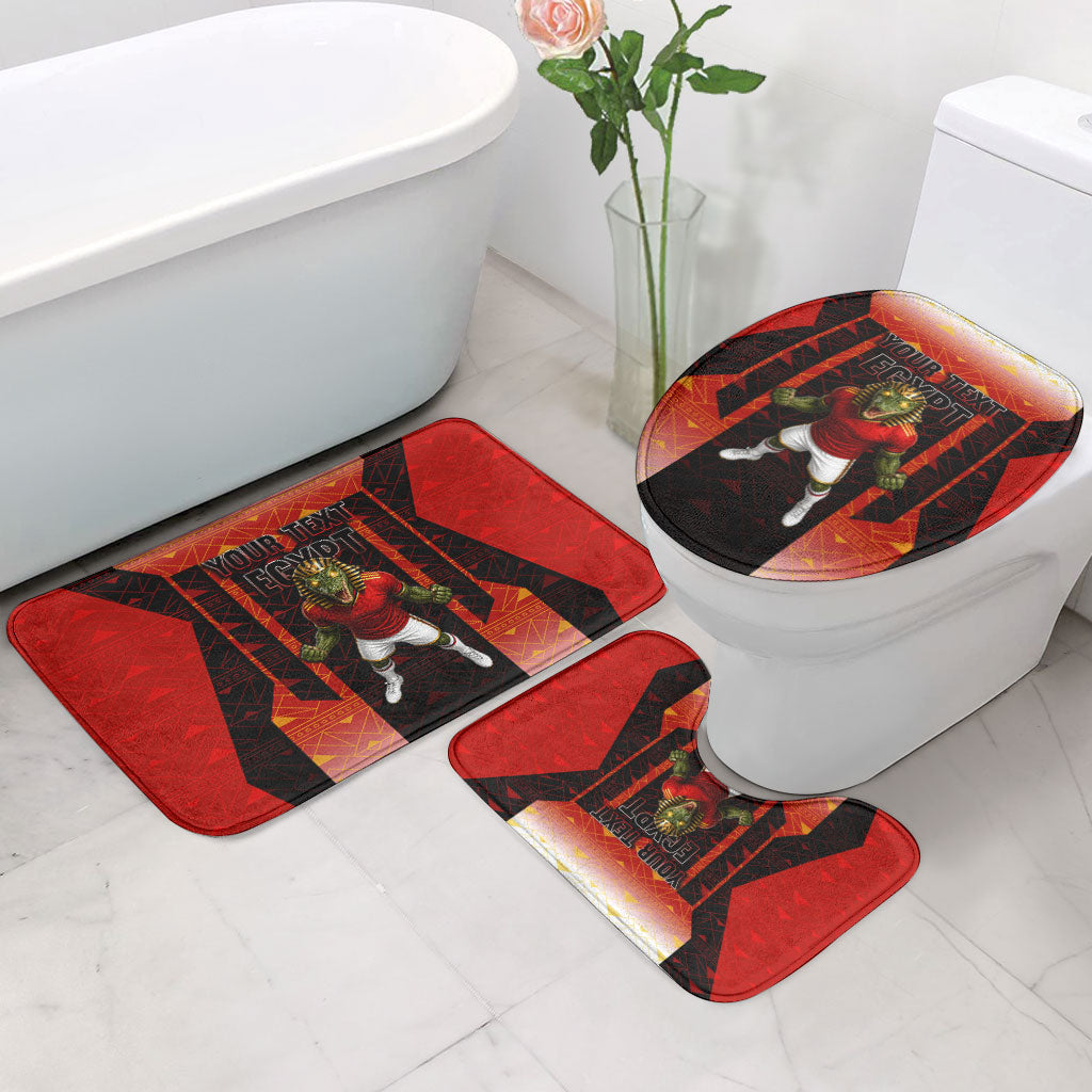 Personalized Egypt Soccer Sobek Crocodile Mascot Bathroom Set Pharaoh Mascot Egyptian Hieroglyphic