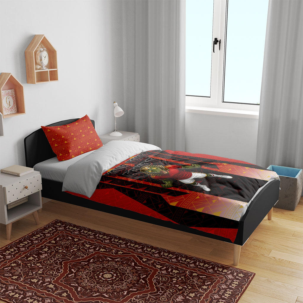 Personalized Egypt Soccer Sobek Crocodile Mascot Bedding Set Pharaoh Mascot Egyptian Hieroglyphic