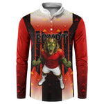 Personalized Egypt Soccer Sobek Crocodile Mascot Button Sweatshirt Pharaoh Mascot Egyptian Hieroglyphic