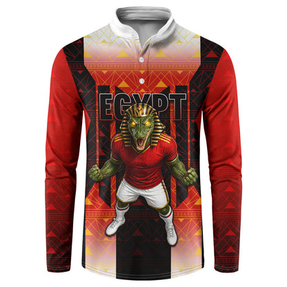 Personalized Egypt Soccer Sobek Crocodile Mascot Button Sweatshirt Pharaoh Mascot Egyptian Hieroglyphic