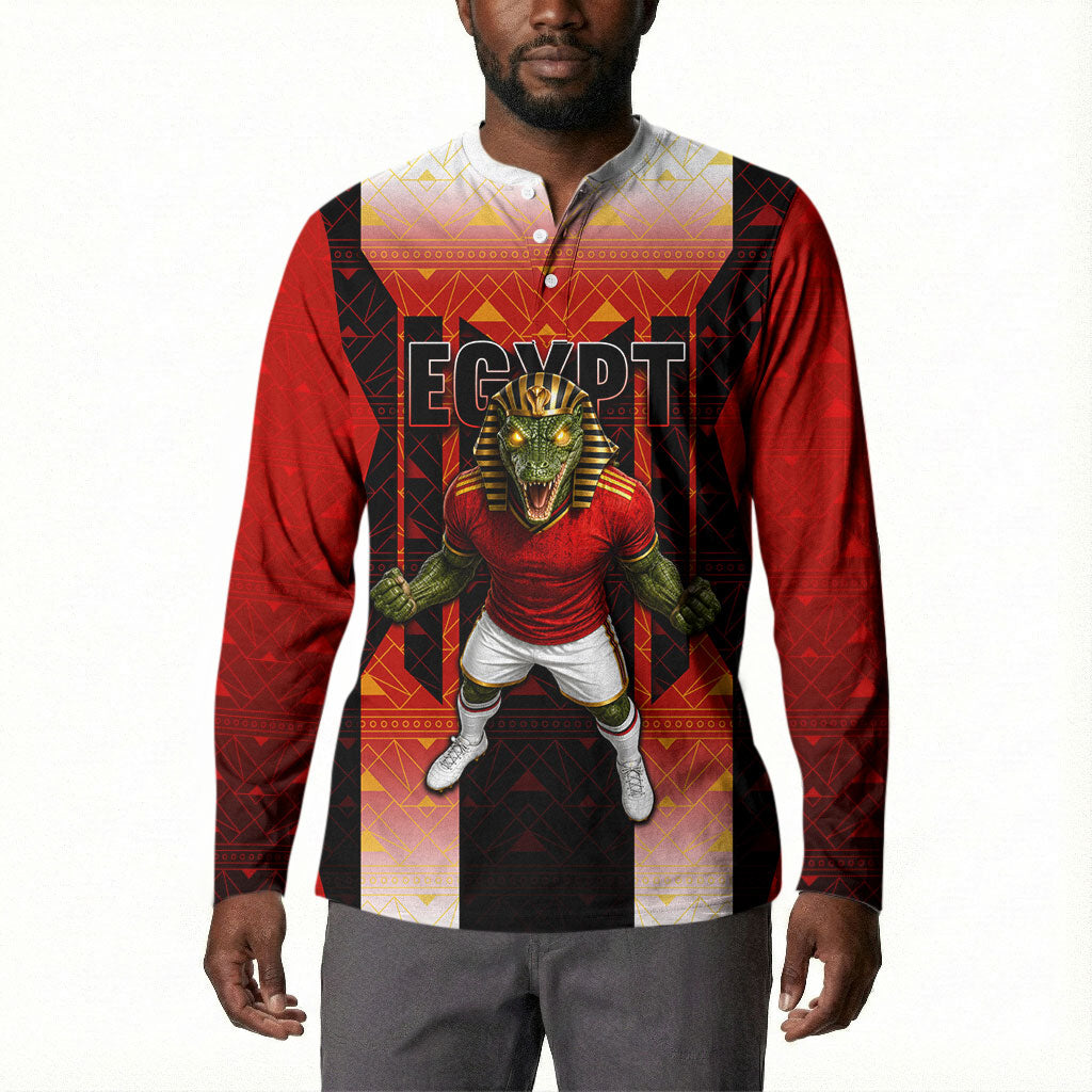 Personalized Egypt Soccer Sobek Crocodile Mascot Button Sweatshirt Pharaoh Mascot Egyptian Hieroglyphic