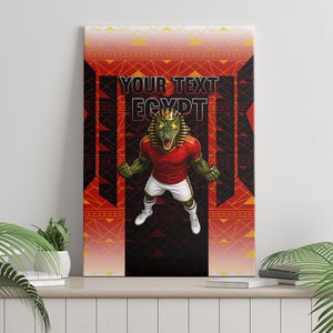 Personalized Egypt Soccer Sobek Crocodile Mascot Canvas Wall Art Pharaoh Mascot Egyptian Hieroglyphic