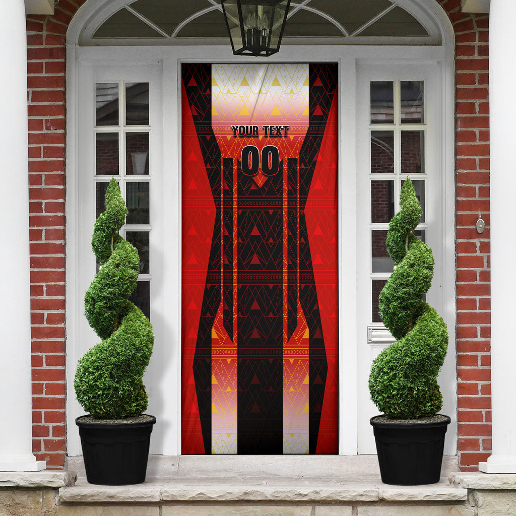 Personalized Egypt Soccer Sobek Crocodile Mascot Door Cover Pharaoh Mascot Egyptian Hieroglyphic