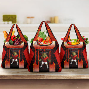 Personalized Egypt Soccer Sobek Crocodile Mascot Grocery Bag Pharaoh Mascot Egyptian Hieroglyphic