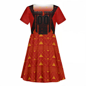 Personalized Egypt Soccer Sobek Crocodile Mascot Kid Short Sleeve Dress Pharaoh Mascot Egyptian Hieroglyphic