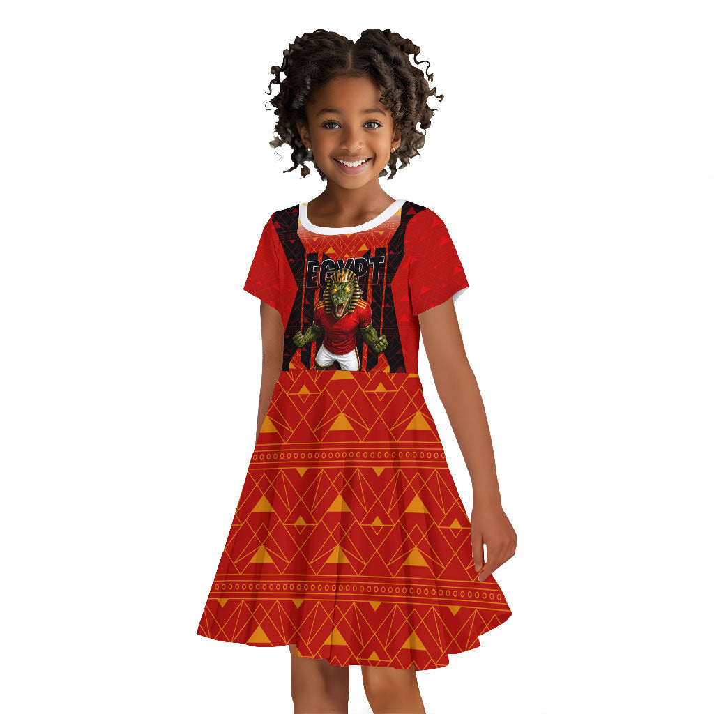 Personalized Egypt Soccer Sobek Crocodile Mascot Kid Short Sleeve Dress Pharaoh Mascot Egyptian Hieroglyphic