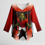 Personalized Egypt Soccer Sobek Crocodile Mascot Kimono Sleeve Blouse Pharaoh Mascot Egyptian Hieroglyphic