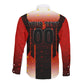 Personalized Egypt Soccer Sobek Crocodile Mascot Long Sleeve Button Shirt Pharaoh Mascot Egyptian Hieroglyphic