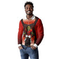 Personalized Egypt Soccer Sobek Crocodile Mascot Long Sleeve Polo Shirt Pharaoh Mascot Egyptian Hieroglyphic