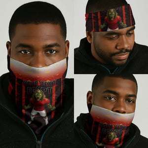 Personalized Egypt Soccer Sobek Crocodile Mascot Neck Gaiter Pharaoh Mascot Egyptian Hieroglyphic