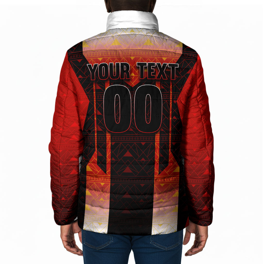 Personalized Egypt Soccer Sobek Crocodile Mascot Padded Jacket Pharaoh Mascot Egyptian Hieroglyphic
