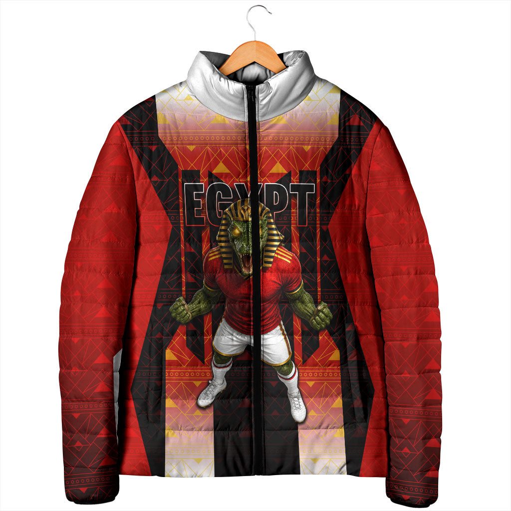Personalized Egypt Soccer Sobek Crocodile Mascot Padded Jacket Pharaoh Mascot Egyptian Hieroglyphic