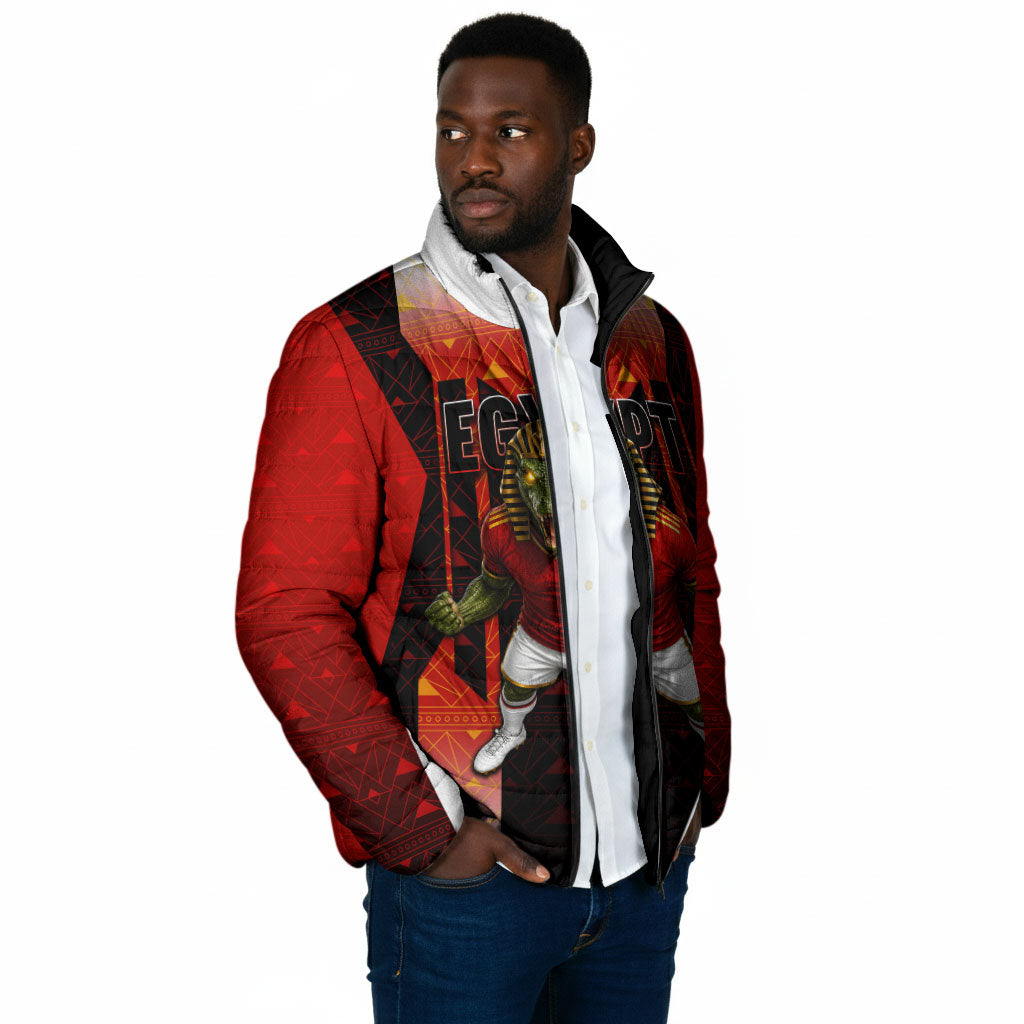 Personalized Egypt Soccer Sobek Crocodile Mascot Padded Jacket Pharaoh Mascot Egyptian Hieroglyphic