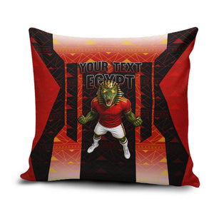 Personalized Egypt Soccer Sobek Crocodile Mascot Pillow Cover Pharaoh Mascot Egyptian Hieroglyphic