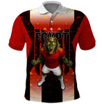Personalized Egypt Soccer Sobek Crocodile Mascot Polo Shirt Pharaoh Mascot Egyptian Hieroglyphic
