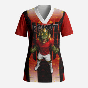 Personalized Egypt Soccer Sobek Crocodile Mascot Scrub Top Pharaoh Mascot Egyptian Hieroglyphic