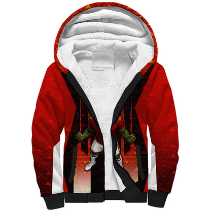 Personalized Egypt Soccer Sobek Crocodile Mascot Sherpa Hoodie Pharaoh Mascot Egyptian Hieroglyphic