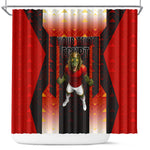 Personalized Egypt Soccer Sobek Crocodile Mascot Shower Curtain Pharaoh Mascot Egyptian Hieroglyphic