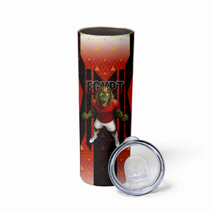 Personalized Egypt Soccer Sobek Crocodile Mascot Skinny Tumbler Pharaoh Mascot Egyptian Hieroglyphic