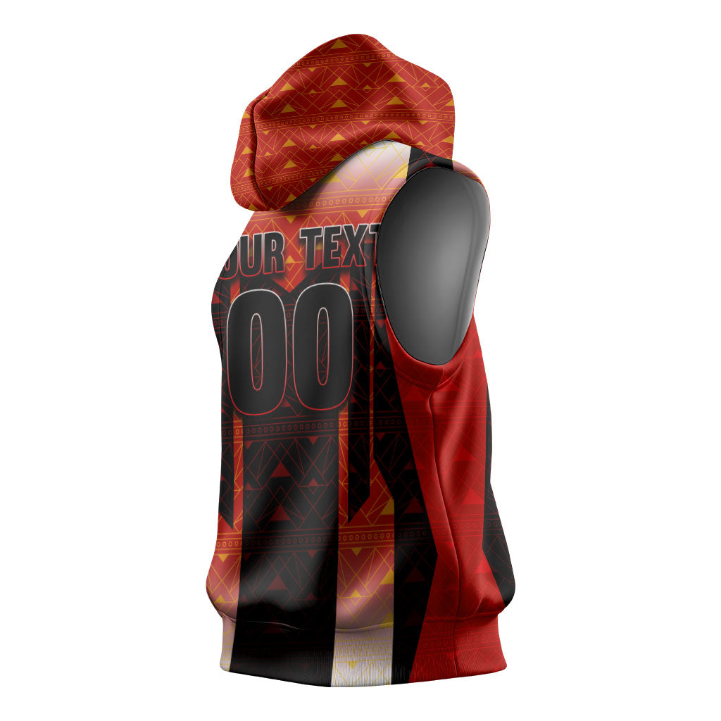 Personalized Egypt Soccer Sobek Crocodile Mascot Sleeveless Hoodie Pharaoh Mascot Egyptian Hieroglyphic