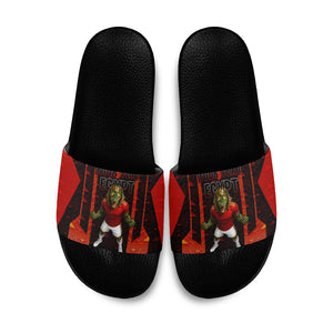 Personalized Egypt Soccer Sobek Crocodile Mascot Slide Sandals Pharaoh Mascot Egyptian Hieroglyphic