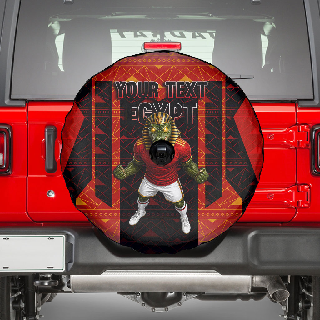 Personalized Egypt Soccer Sobek Crocodile Mascot Spare Tire Cover Pharaoh Mascot Egyptian Hieroglyphic