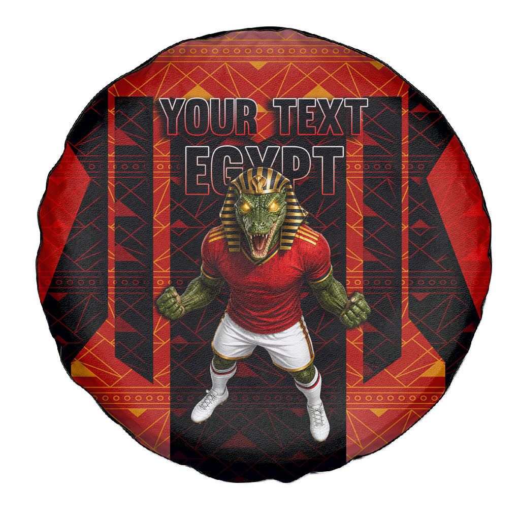 Personalized Egypt Soccer Sobek Crocodile Mascot Spare Tire Cover Pharaoh Mascot Egyptian Hieroglyphic