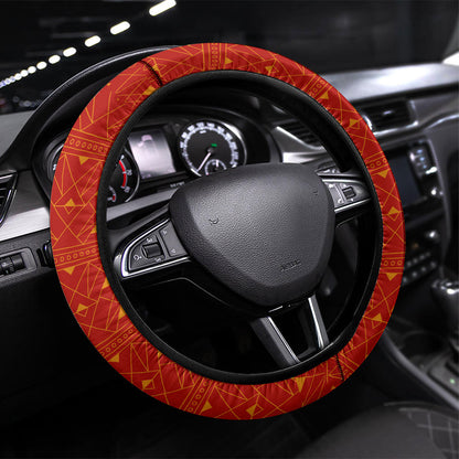 Egypt Soccer Sobek Crocodile Mascot Steering Wheel Cover Pharaoh Mascot Egyptian Hieroglyphic