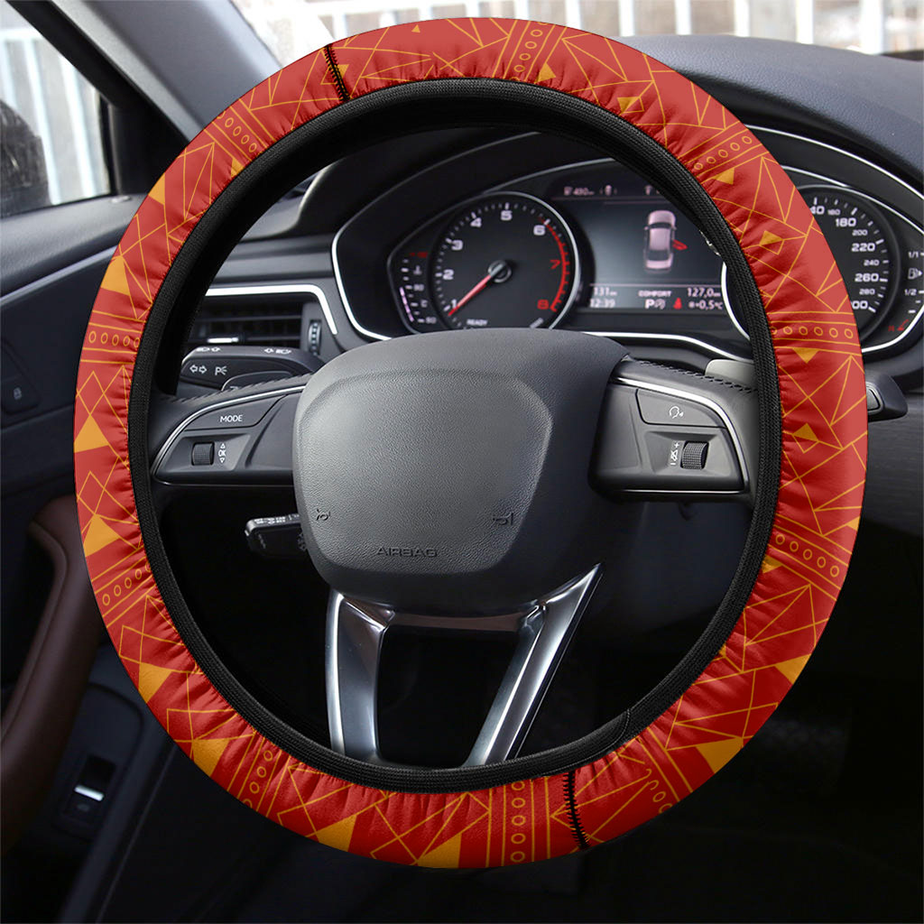 Egypt Soccer Sobek Crocodile Mascot Steering Wheel Cover Pharaoh Mascot Egyptian Hieroglyphic