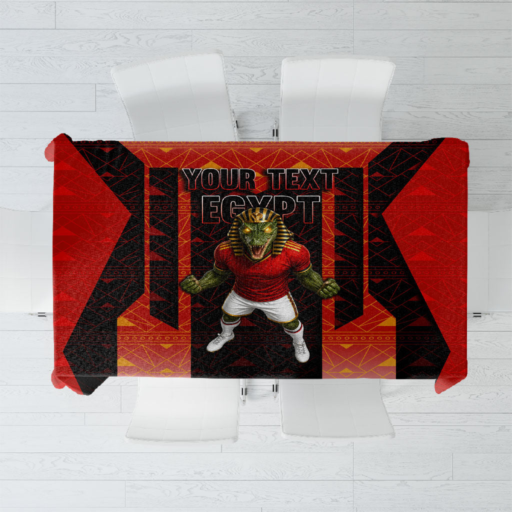 Personalized Egypt Soccer Sobek Crocodile Mascot Tablecloth Pharaoh Mascot Egyptian Hieroglyphic