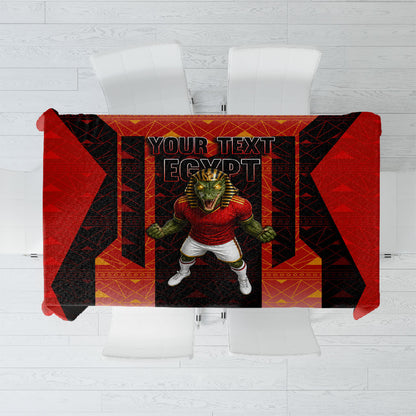 Personalized Egypt Soccer Sobek Crocodile Mascot Tablecloth Pharaoh Mascot Egyptian Hieroglyphic