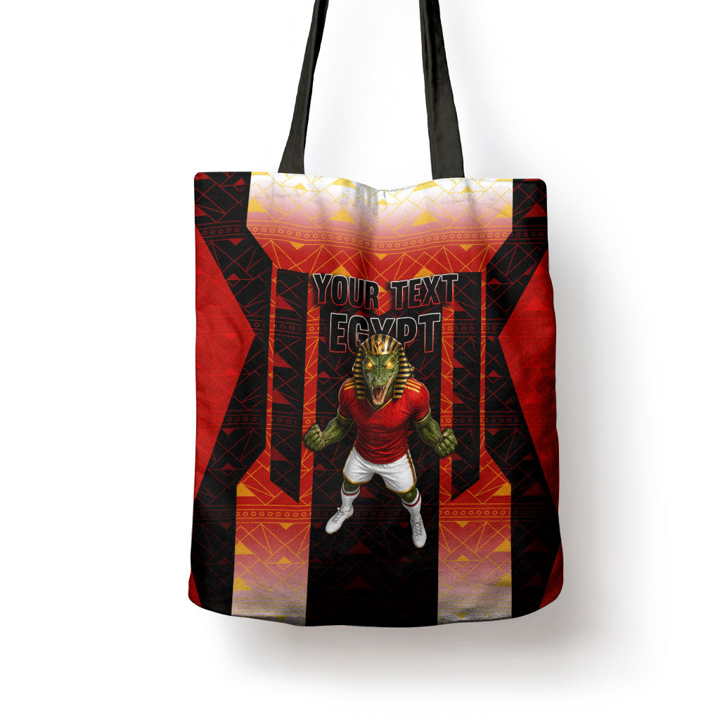 Personalized Egypt Soccer Sobek Crocodile Mascot Tote Bag Pharaoh Mascot Egyptian Hieroglyphic