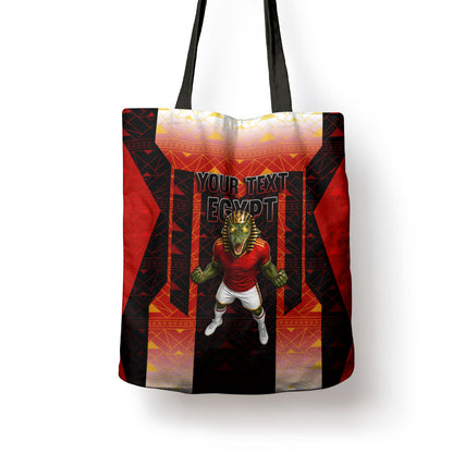 Personalized Egypt Soccer Sobek Crocodile Mascot Tote Bag Pharaoh Mascot Egyptian Hieroglyphic