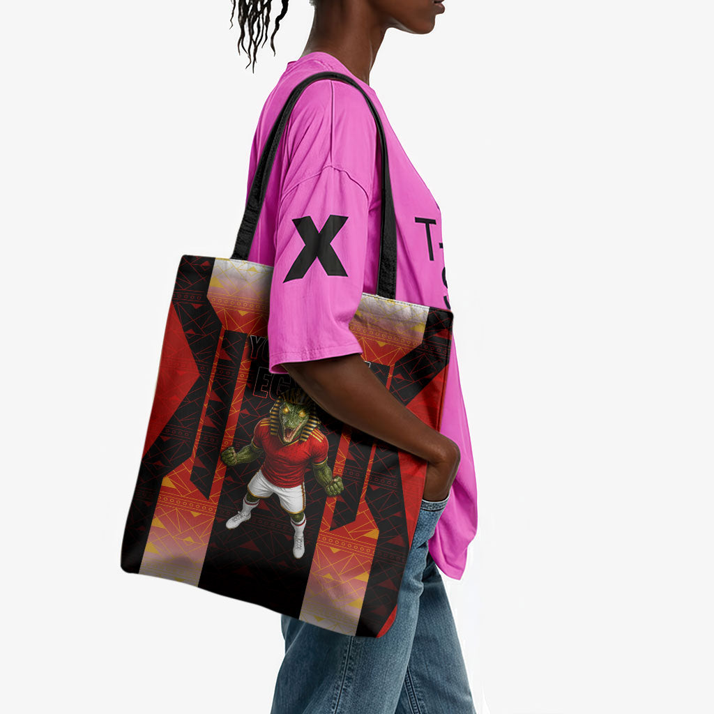 Personalized Egypt Soccer Sobek Crocodile Mascot Tote Bag Pharaoh Mascot Egyptian Hieroglyphic