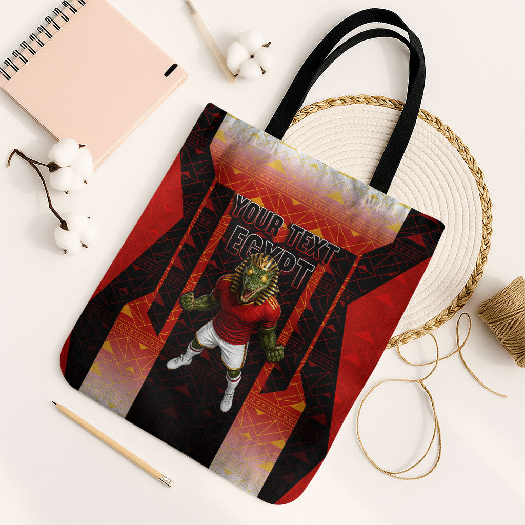 Personalized Egypt Soccer Sobek Crocodile Mascot Tote Bag Pharaoh Mascot Egyptian Hieroglyphic