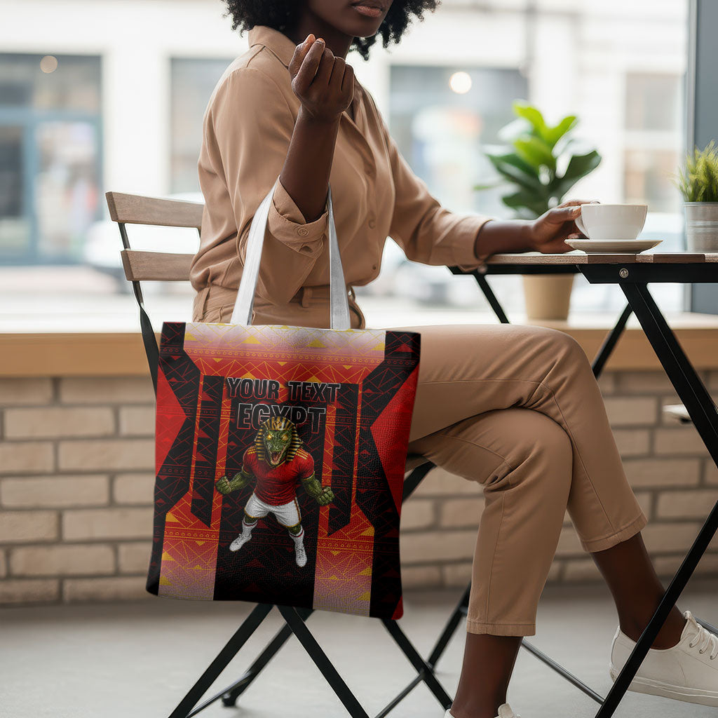 Personalized Egypt Soccer Sobek Crocodile Mascot Tote Bag Pharaoh Mascot Egyptian Hieroglyphic