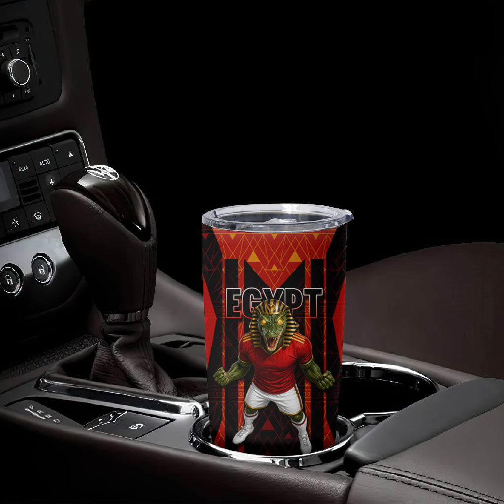 Personalized Egypt Soccer Sobek Crocodile Mascot Tumbler Cup Pharaoh Mascot Egyptian Hieroglyphic