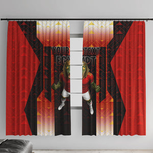Personalized Egypt Soccer Sobek Crocodile Mascot Window Curtain Pharaoh Mascot Egyptian Hieroglyphic