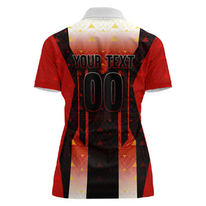 Personalized Egypt Soccer Sobek Crocodile Mascot Women Polo Shirt Pharaoh Mascot Egyptian Hieroglyphic