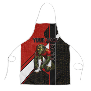 Personalized Egypt Soccer Sobek Crocodile Mascot Apron Ancient Egyptian Hieroglyphic Stripe
