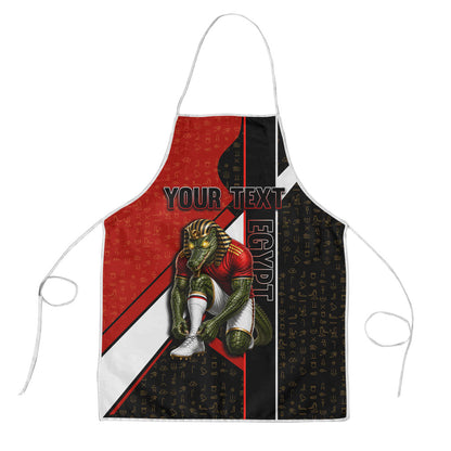 Personalized Egypt Soccer Sobek Crocodile Mascot Apron Ancient Egyptian Hieroglyphic Stripe
