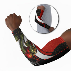 Personalized Egypt Soccer Sobek Crocodile Mascot Arm Sleeves Ancient Egyptian Hieroglyphic Stripe