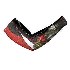 Personalized Egypt Soccer Sobek Crocodile Mascot Arm Sleeves Ancient Egyptian Hieroglyphic Stripe