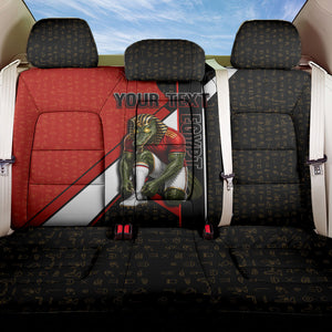 Personalized Egypt Soccer Sobek Crocodile Mascot Back Car Seat Cover Ancient Egyptian Hieroglyphic Stripe