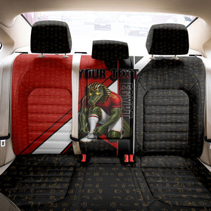 Personalized Egypt Soccer Sobek Crocodile Mascot Back Car Seat Cover Ancient Egyptian Hieroglyphic Stripe