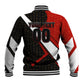 Personalized Egypt Soccer Sobek Crocodile Mascot Baseball Jacket Ancient Egyptian Hieroglyphic Stripe